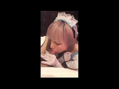 ❤️ Idol Japanese [mayuka], Aṣọ iranṣẹbinrin Faranse, apakan 1, ifefẹfẹ ati fifẹ kuro pẹlu ipara Fidio furo ❤